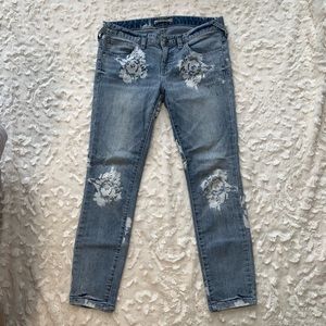 Free People flower patterned jeans